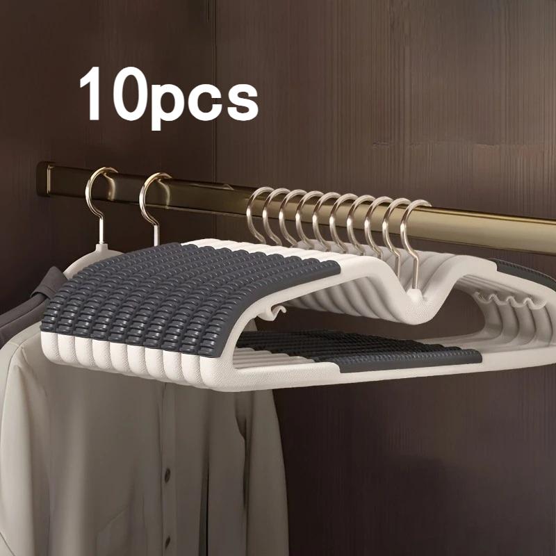 

20 шт. Пластиковые вешалки, экономящие место, с соединителями, Нескользящая короткая горловина, Органайзер для шкафа, дома, общежития, хранения, Металлические крючки