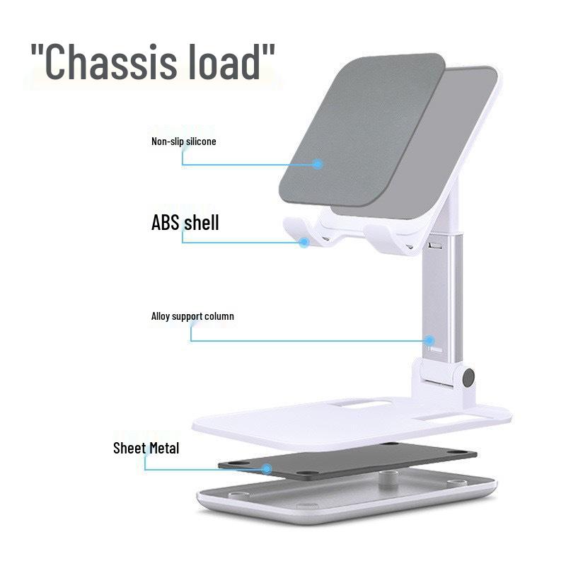 Faltbarer Desktop Handy- & Tablet-Halter – Multifunktional & Verstellbar für TikTok und mehr