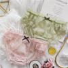 Women Sexy Transparent Hollow Bow Underpants Underwear Briefs Lingerie Mesh Panties