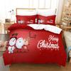 Christmas New Pattern Digital Printing Three-Piece Set 3D Three-Dimensional Polished Chemical Fiber Quilt Cover Pillowcase To Picture