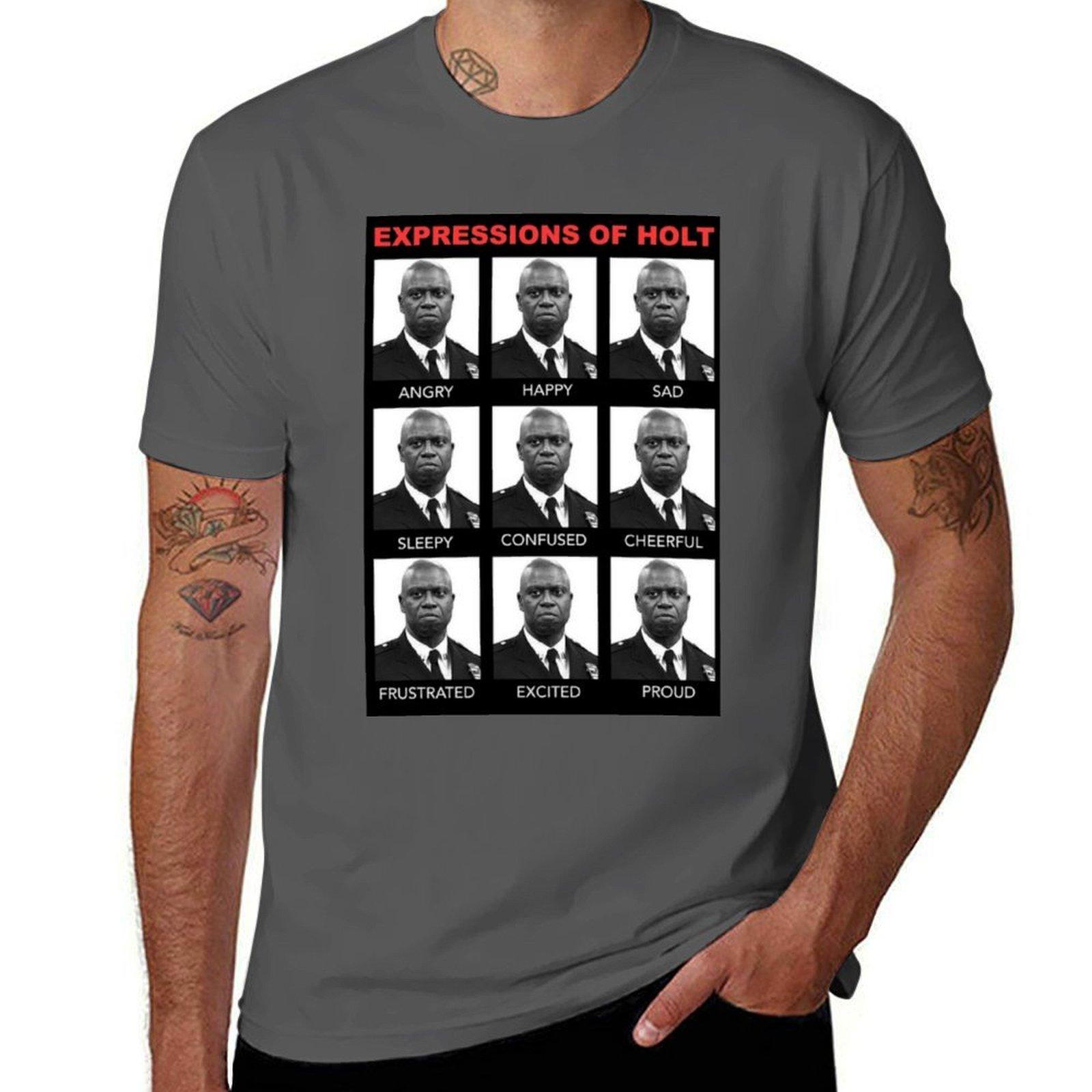 

EXPRESSIONS OF CAPTAIN HOLT T-Shirt t shirt man designer man t shirts graphic anime t shirts oversize T-Shirt 4XL