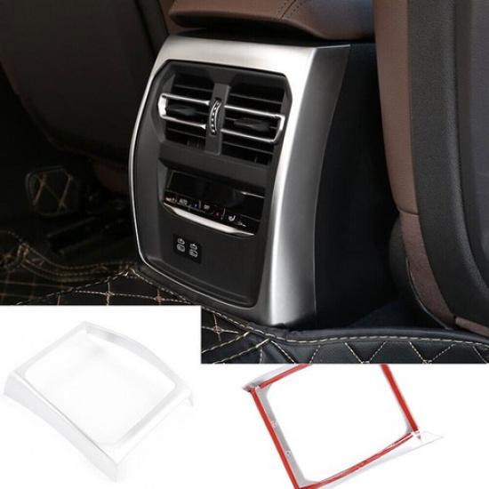 Silver ABS Rear Air Outlet Vent Frame Panel Cover For BMW 3 Series G20 G28 +