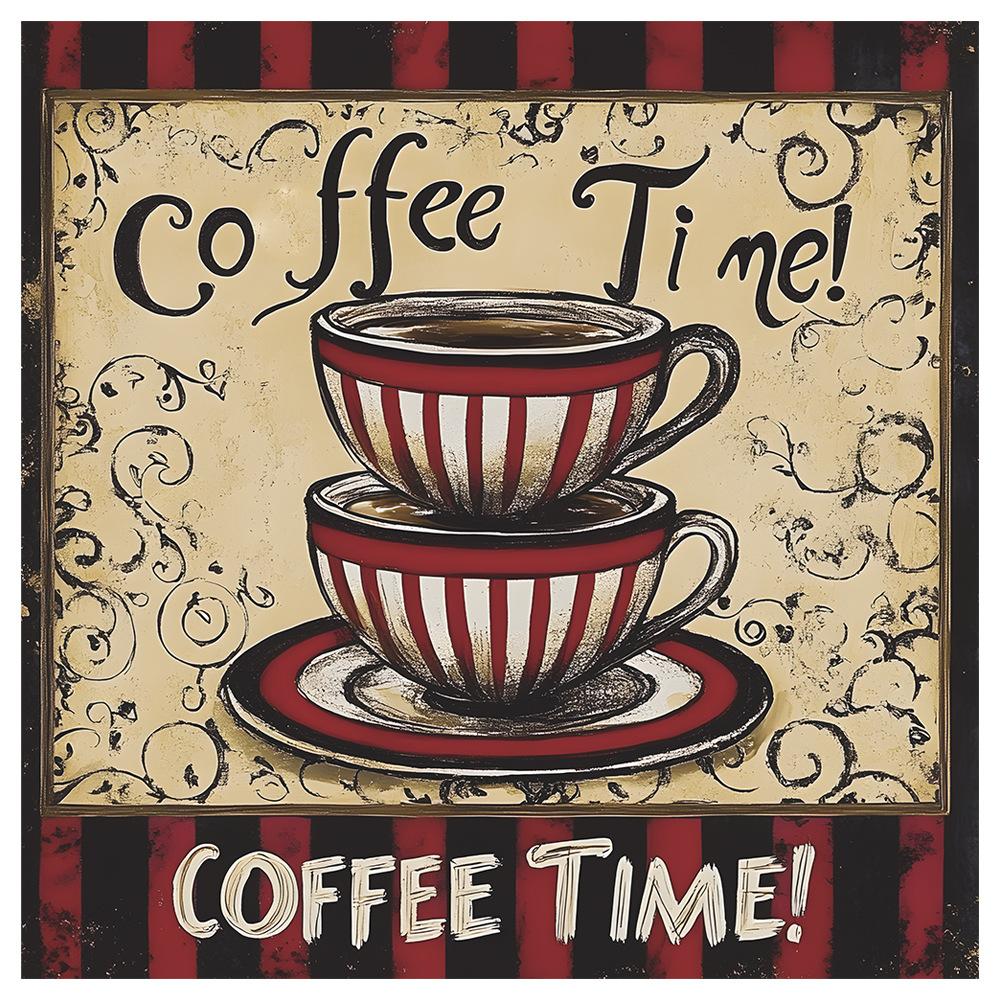 Coffee Mug Poster Cabinet Kitchen Dining Room Background Landscaping Decorative Stickers