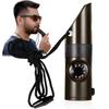 7-in-1 Tragbare Notfall-Überlebenspfeife mit Kompass, Thermometer, Schiedsrichterpfeife für Outdoor-Camping, Wandern, Notfallausrüstung
