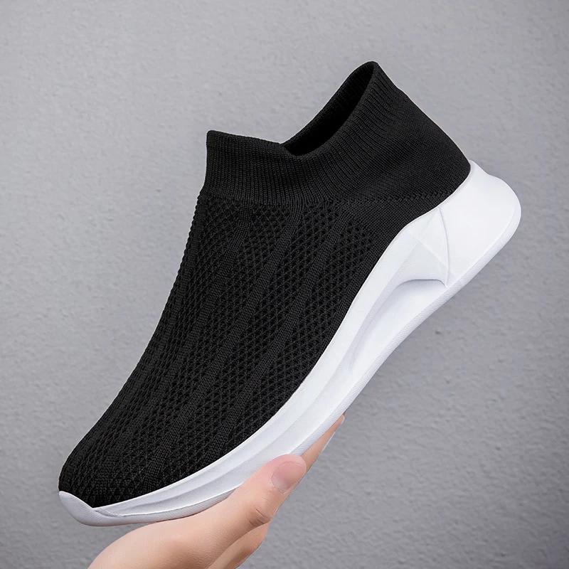 Fashion New Walking Breathable Mesh Surface Flying Woven Large Size Casual Sports Shoes for Men and Women Walking Training Fitness Shoes