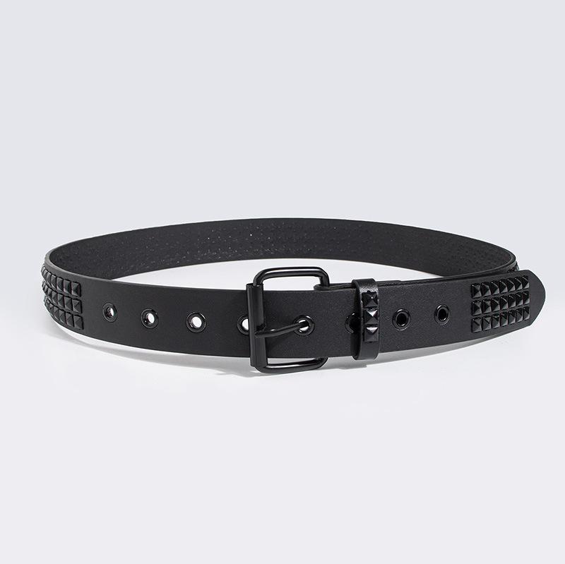 Ladies' Basic Square Studs Punk Street Style Stylish and Rustic Style Women's Belt, Eye-catching Women's Belt