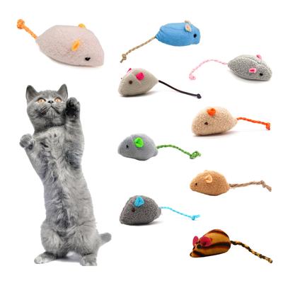 8 Pcs Cat Mouse Plush Cat Toy Kitten Toy Long Tail for Cat Teething Chewing Ring Bell for Cat To Exercise Gift