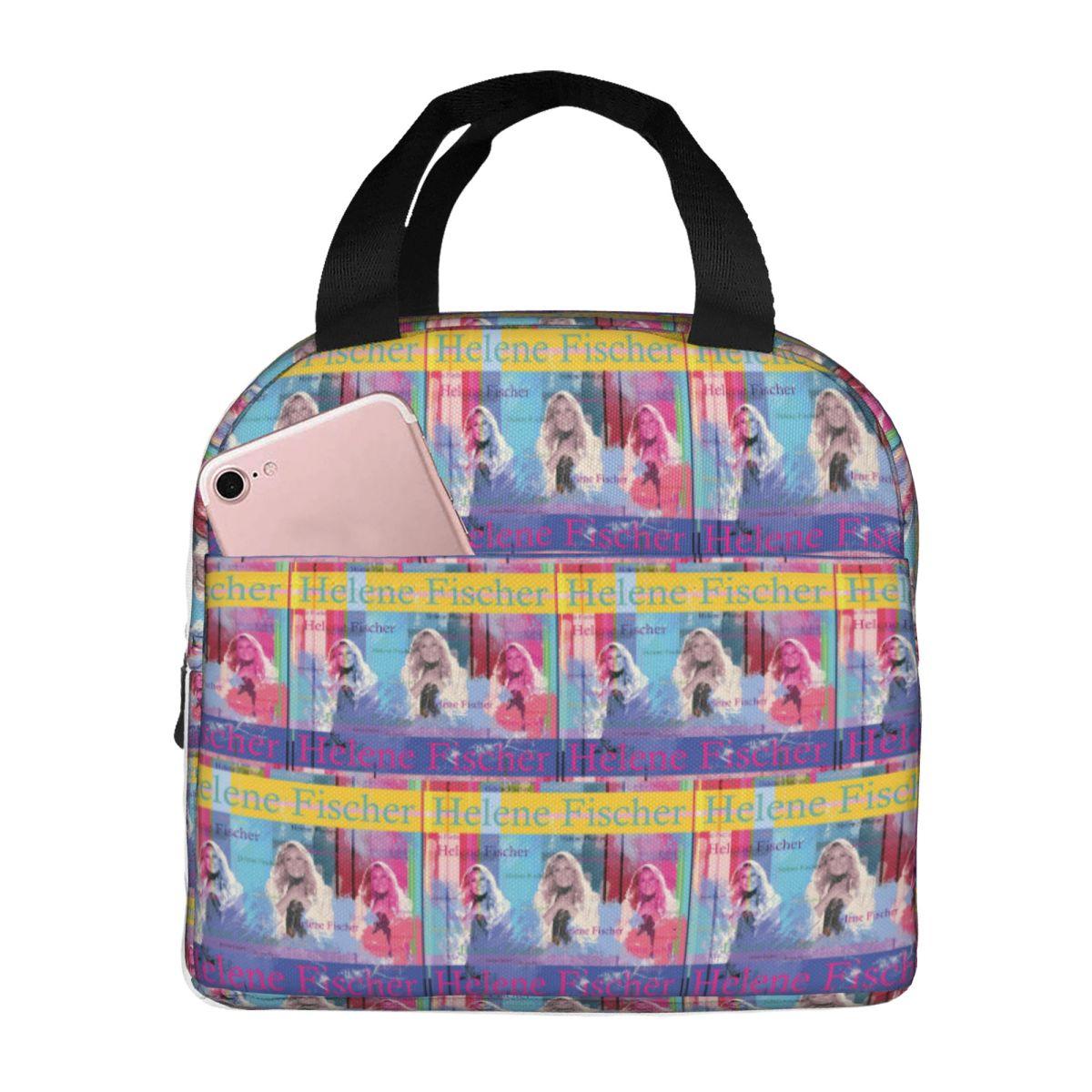 Helene Fischer Portrait Insulated Lunch Bag for Women Children Portable Food Boxes Thermal Lunch Box Tote One Size