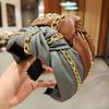 Stylish PU Headbands with Knot Soft Unique Hair Hoop Multiple Styles Headdress for Ladies and Teens