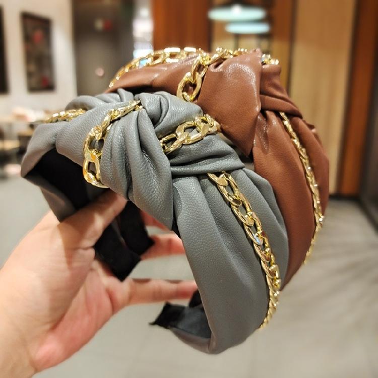 Stilvolle PU Stirnbänder mit Knoten Weicher Einzigartiger Haarreif Mehrere Stile Kopfschmuck für Damen und Teenager