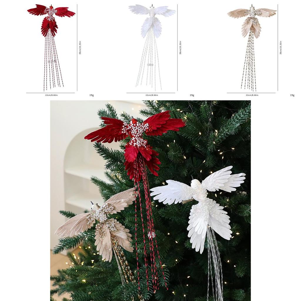 Festliche Kolibri-Hängeornamente aus Stoffmaterial für Weihnachtsbaum und Feier