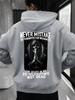 Hot selling new autumn men's skull letter print soft and comfortable hooded sweatshirt outdoor street style clothing