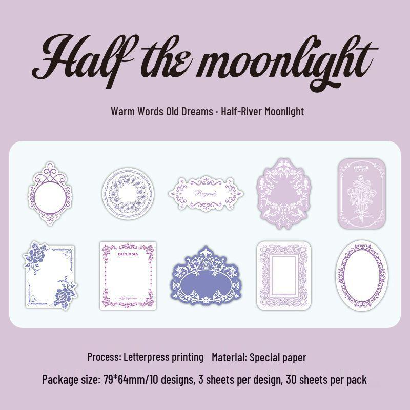 Infeelme Warm Words & Old Dreams Sticky Notes - Artistic Embossed Journal, 30-Sheet Pack, 4 Styles