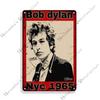 Folk Music Poster Bob Dylan Decorative Sign Rusty Metal Sign Home Bar Cafe Wall Decor Metal Plaque Wall Plate Industrial Decor