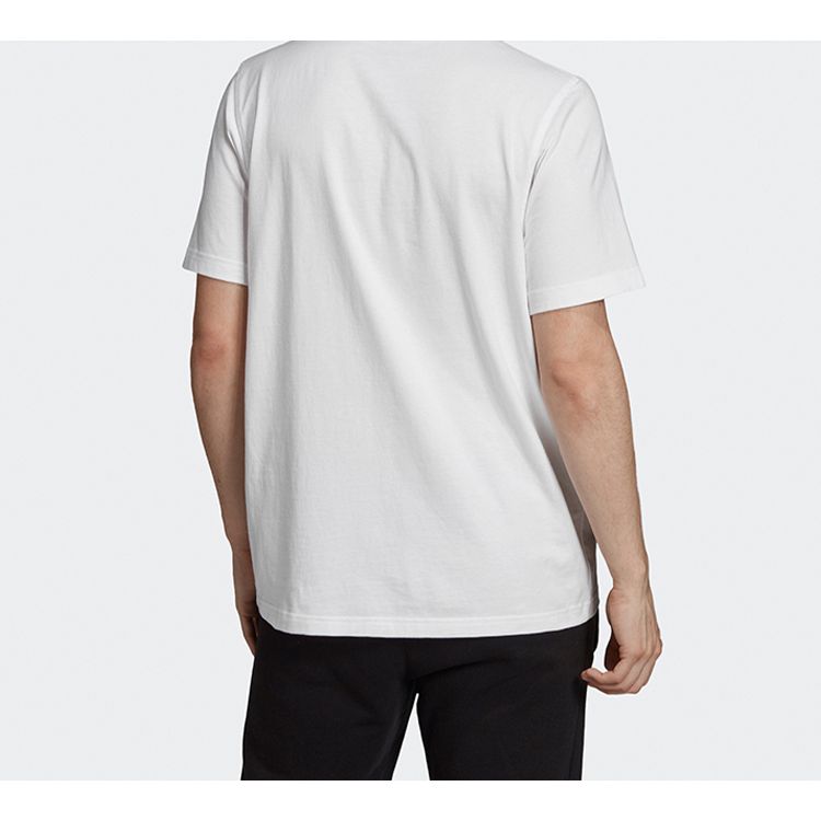 Adidas Originals Trefoil Logo Sports Short Sleeve T-Shirt Men Tops White Flash-Red FK1353