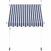 Manual Retractable Awning 200 Cm Blue White Striped