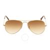 Ray Ban Aviator Gradient Light Brown Pilot Unisex Sunglasses Rb3025 001 51 55