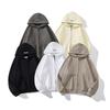 Hooded Zip-Up Sweatshirt Men Women Letter Print Loose Fit Casual Streetwear
