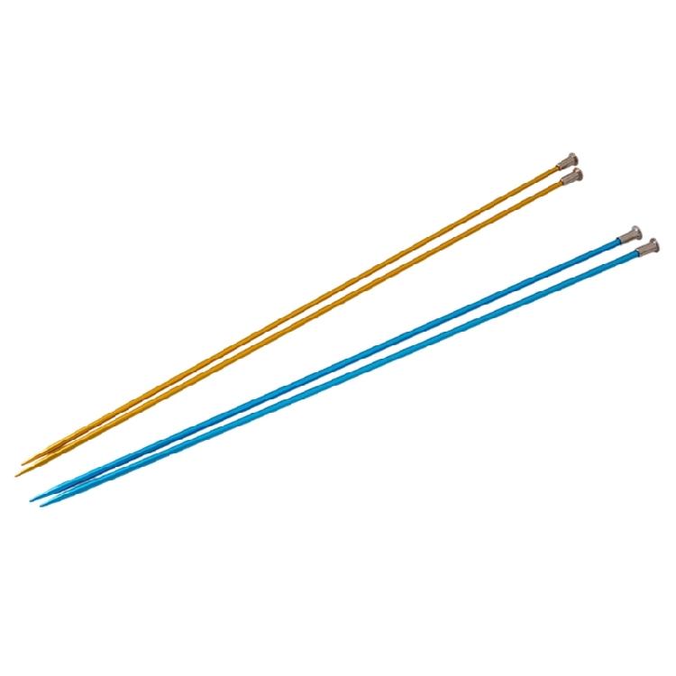 10 Paar Aluminium Stricknadeln zum Stricken Weben Pullover Mütze Socke Tasche, 35,0 cm lange Stricknadel, einspitzig