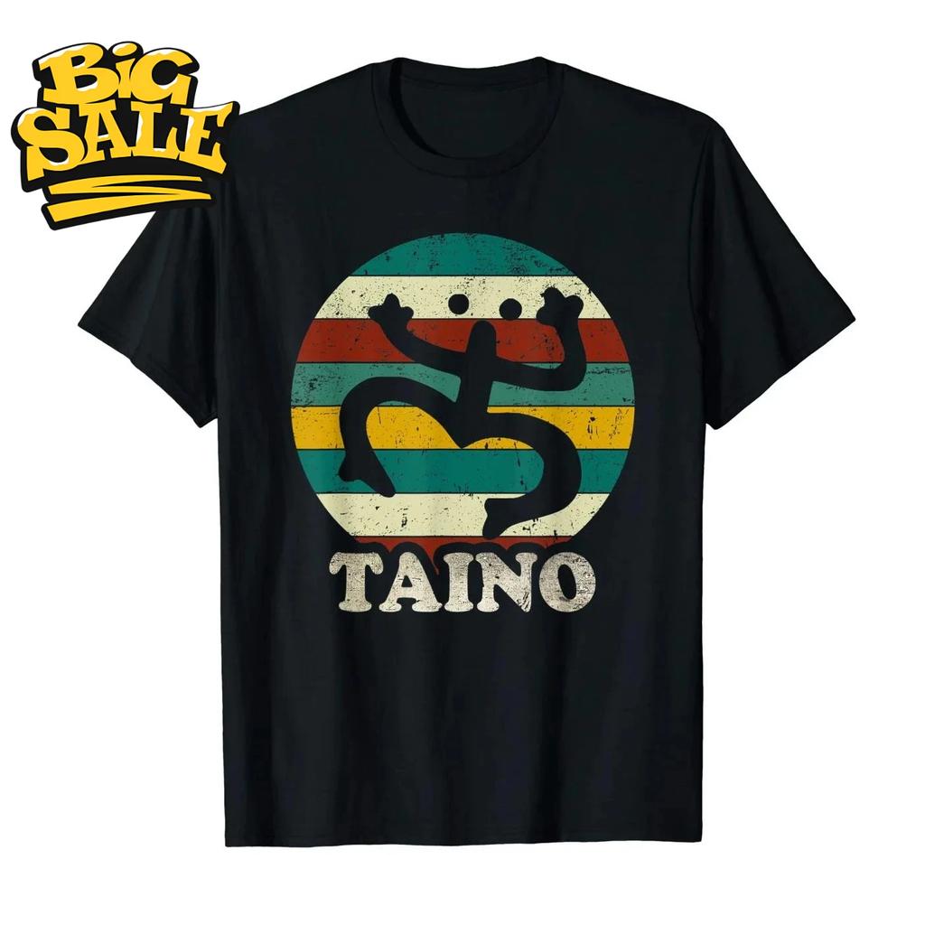 Vintage Západ Slunce Portoriko Coqui Taino Symbol Dárek Tričko Nové 100% Bavlna Krátký Rukáv Kulatý Výstřih Tričko Ležérní Pánské Horní