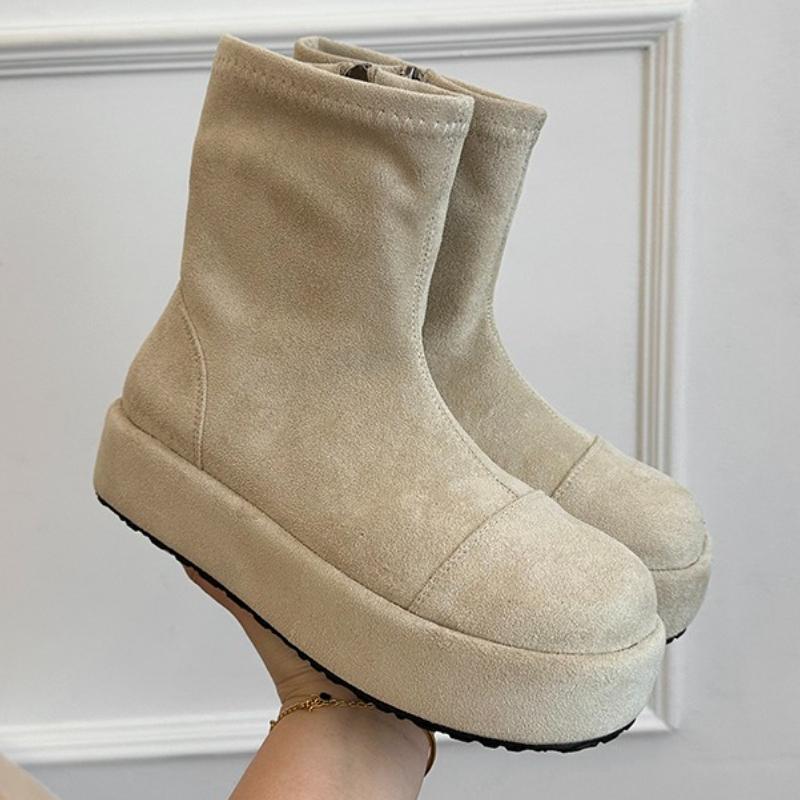 Fashion Flats Platform Women Ankle Boots Casual Sport Winter Shoes 2025 Elegant New Fashion Boots Brand Woman Sneakers Walking Botas