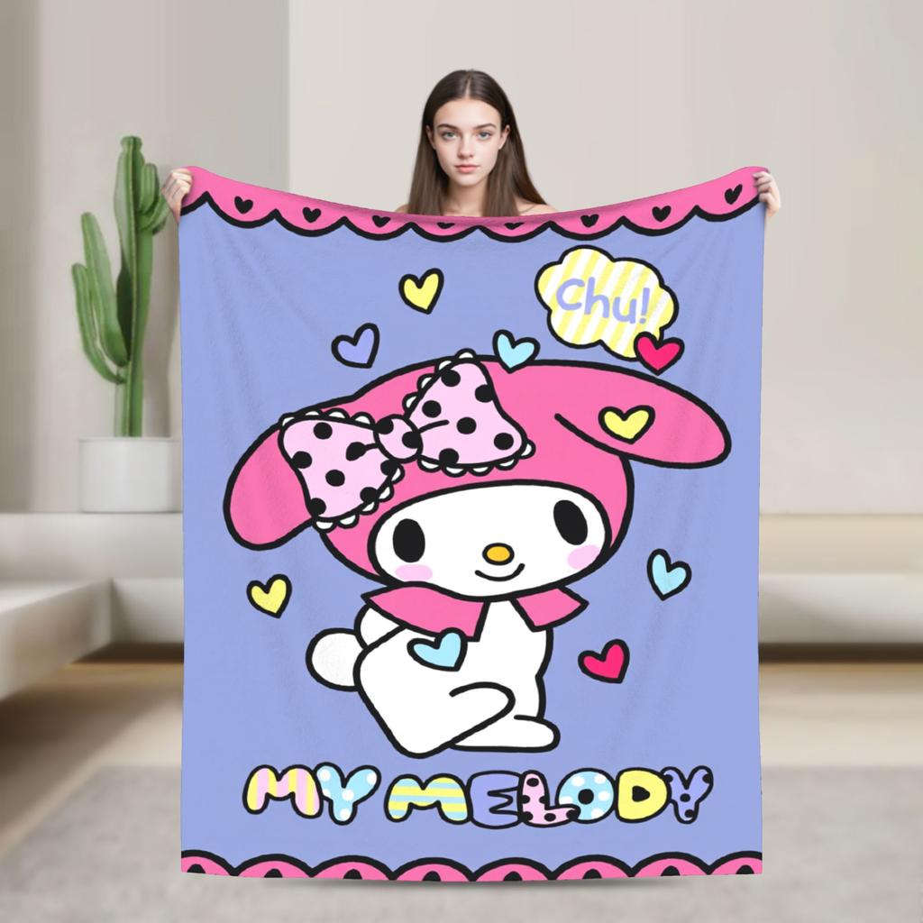 Melody Super Warm Blanket Students Plush Bedding Throws Graphic Home Decor Flannel Bedspread Sofa Bed Cover