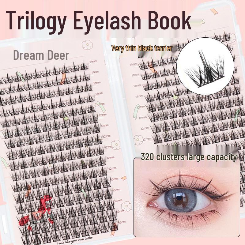 Dream Deer Sunflower Eyelash Stickers - Natural Black Stem Strip for Women, Large Capacity, Ideal for Girls  Eyelash Collection.