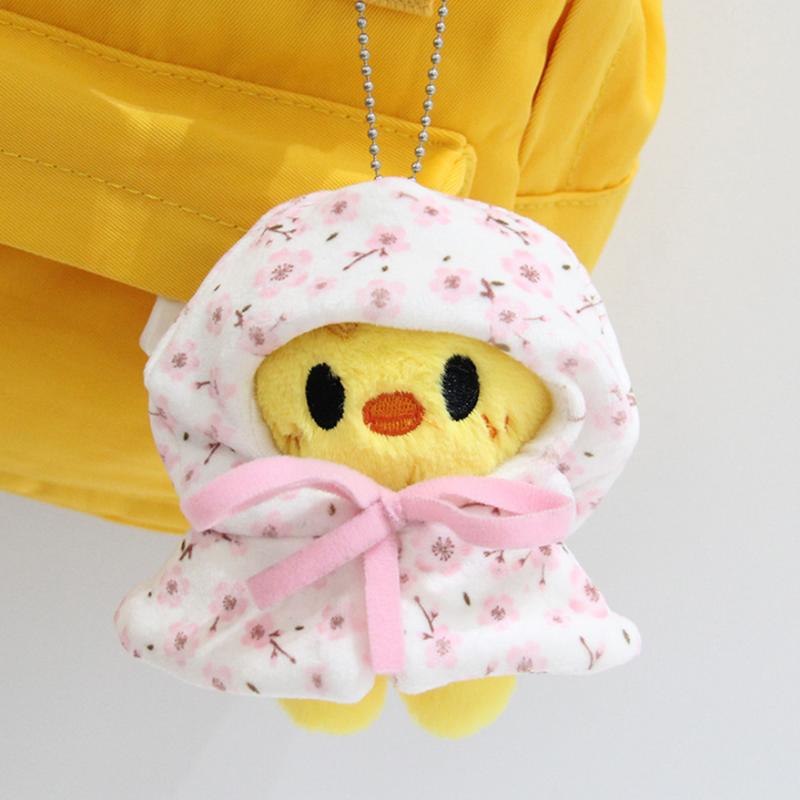 New Cute Sakura Themed Toy Set With Cloak Shawl Dress Up Figure Bag Keychain Decorative Kawaii Plushie Doll Supplies Gift