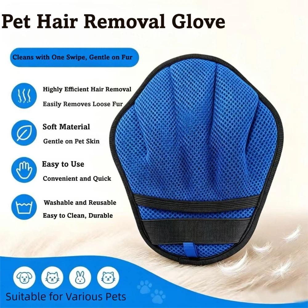 Upgraded Pet Hair Removal Glove Five Finger Five-Finger Glove Pet Grooming Glove For Cats Dogs