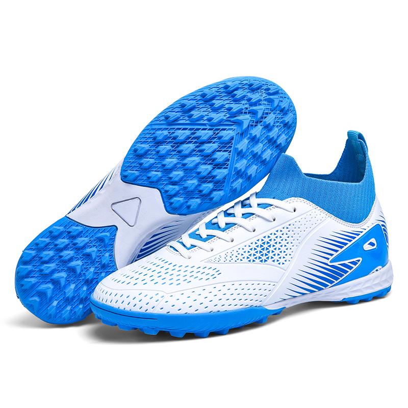 32-47 Kids Football Boots Rubber Soft Sole Short Nails Artificial Turf Leather Youth Kids Football Shoes Men's Sports Large Size Football Shoes