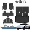 Tesla YL Carbon Fiber Texture TPE Floor & Trunk Mats - Modified Car Accessories