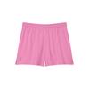 Elastic Waistband Solid Color Running Shorts Women Shorts Pink 1WF10152501