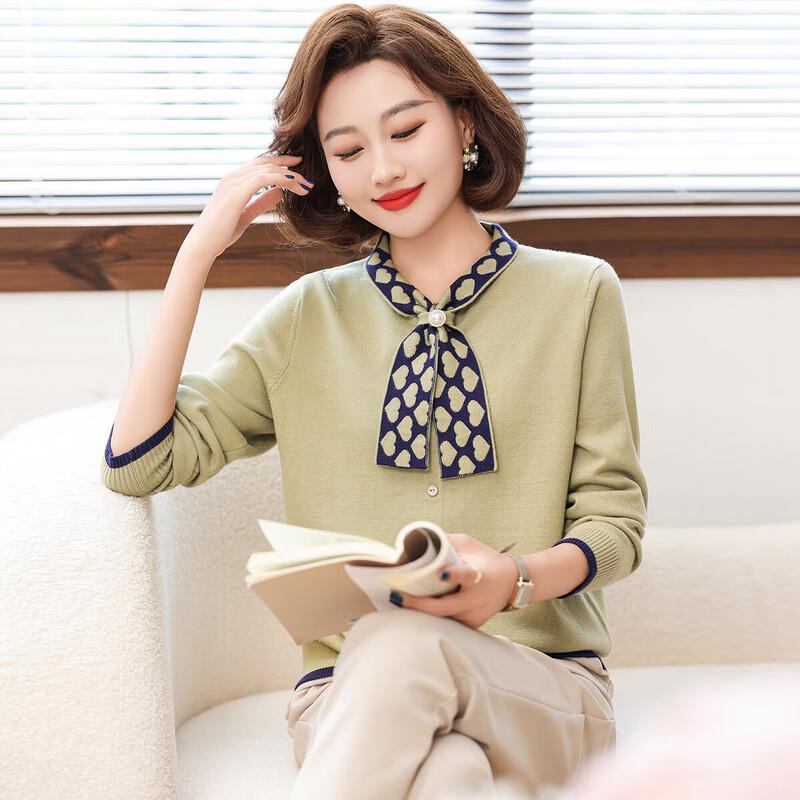 

Baolianduo Women s Spring Butterfly Collar Knit Top L