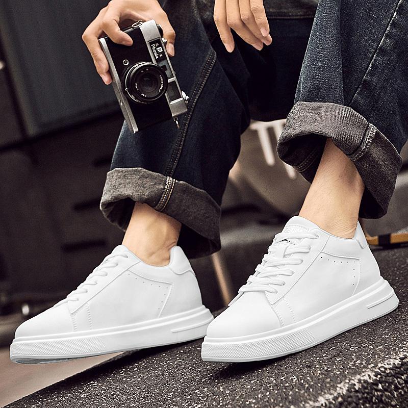 Mens Breathable Sneakers Handmade Genuine Leather Outdoor Shoes Men All-match Male Flats Platform Mens Walking Shoes
