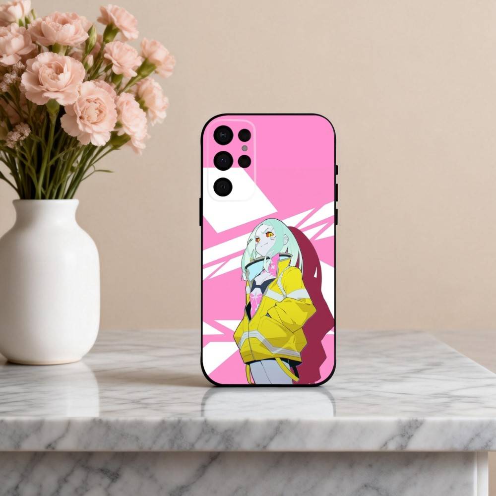 

C-Cyberpunk-K R-RebeccaS Phone Case For Samsung S25,S24,S21,S22,S23,S30,Ultra,S20,Plus,Others Soft Black Cover Samsung S21 s305G