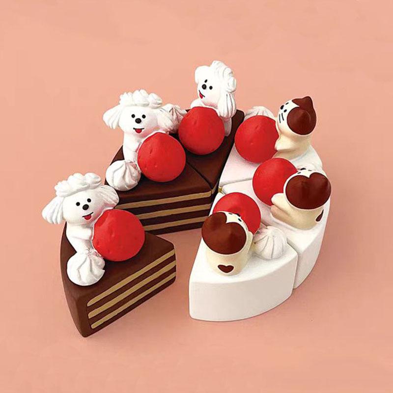 Strawberry Chocolate DIY Resin Cat Figurine - Valentine’s Day & Qixi Festival Gift/Decoration