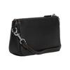 Coach Nolita 19 Solid Color Dog Print Top Zip Closure Leather Wristlet Handheld Shoulder Bag Small Women Handbags Black CC914-SVA47