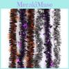 2.8m Tinsel Brown Pumpkin 2.8m Tinsel Purple Bat 2m Tinsel Silver Skull Halloween Decor Wsmt