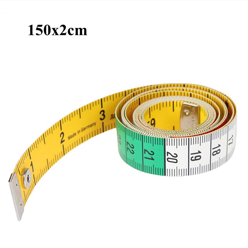 1PC 60in 150cm Body Measuring Ruler Sewing Tailor Tape Measure Mini Soft Flat Ruler Centimeter Meter Sewing Measuring Tape