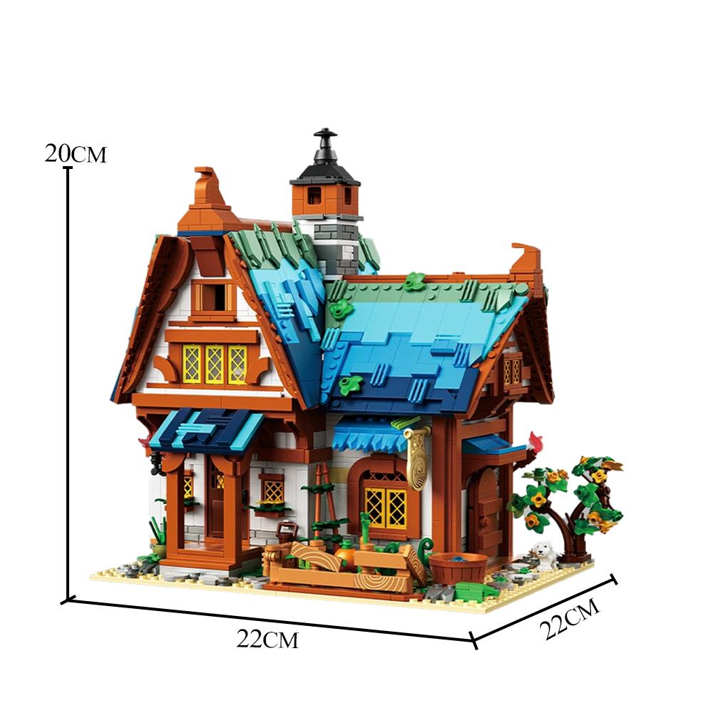 KNEW BUILT Ogromny Nowy Kamienny Zamek Łabędź Mikro Mini Klocki dla Dorosłych Ogromne Zestawy Zabawek Architektonicznych Diamond Klocki