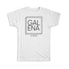 Gift T-Shirt : GALENA Illinois Square Modern Minimalist Font