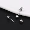Demon Pointed Cone Cartilage Earring Punk Style Stud 316L Stainless Steel Fashion for Hip Hop Rock Parties