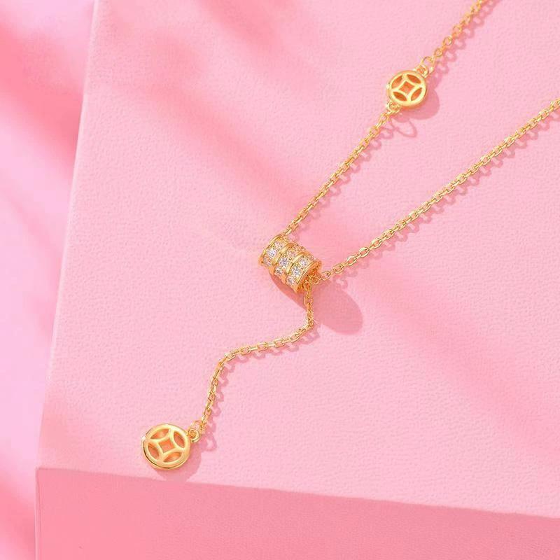 

Маленькое ожерелье на талию, женская цепочка для свитера, легкая, роскошная, нишевая, дизайн, чувство, ключичная цепочка на шею