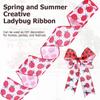 Ladybugs Wire Edged Ribbon Polkas Dots Wire Edged Ribbon for DIY Craft Wrapping