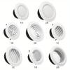 4 Types White Air Vent Extract Valve Grille Air Circulation Vents Cover 100/150mm Round Ducting Ventilation Cover Various Shapes