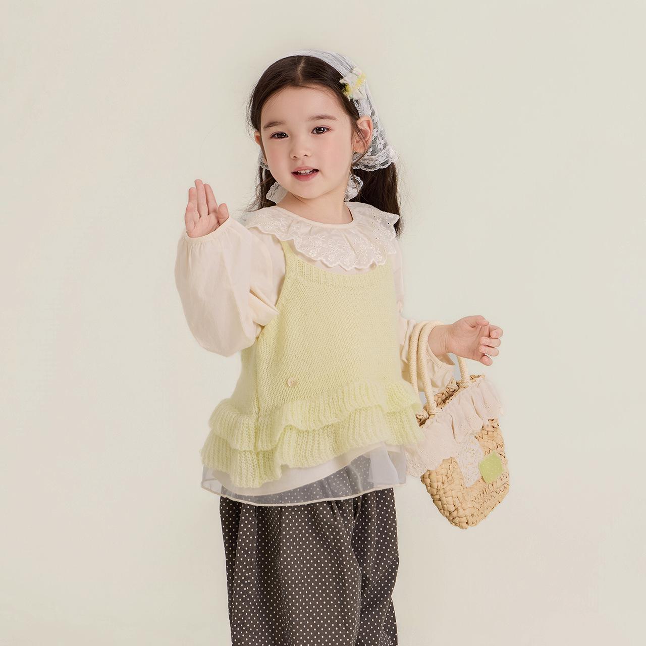 Large Girls Ruffle Camisole Sweater Top - 26 Pack 90 cm