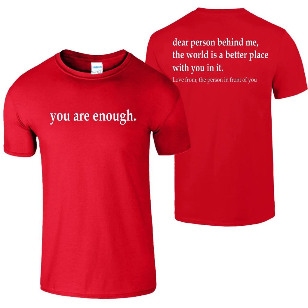 Lieve Persoon Achter Mij T-shirt Zelfzorg Unisextal Gezondheidsbewustzijn Welzijn Empowerunisext Positiviteit Comfort Kleding Verjaardagscadeau
