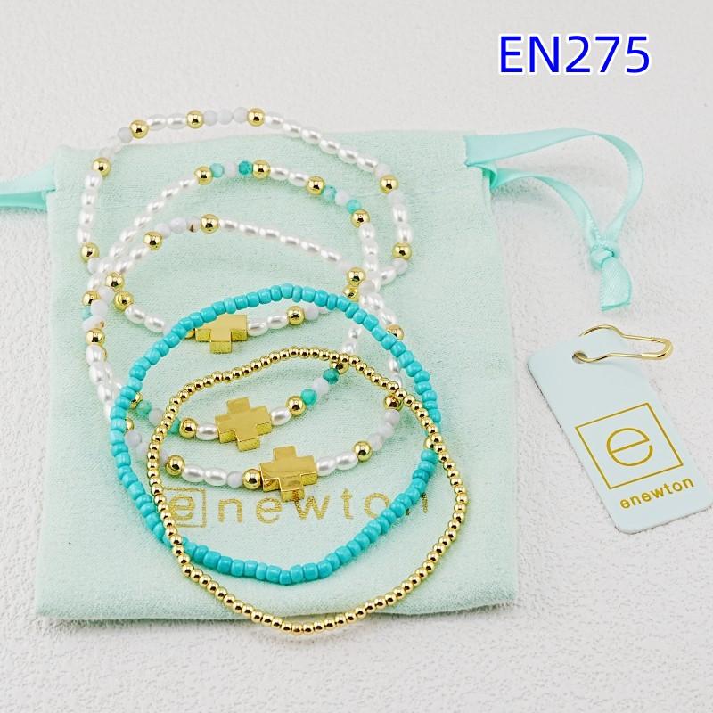 Enewton 4pcs Set Stackable Pearl Cross Bracelets Fashion Jewelry