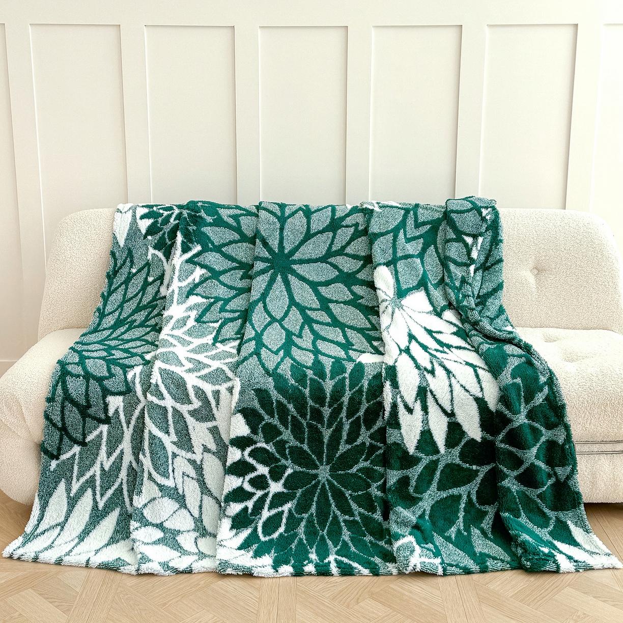 

Three-Dimensional Jacquard Taffeta Fleece Blanket Winter Thickened Lambfleece Blanket Office Nap Blanket 100x150cm 1pcs
