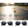 Retro Style Metal Round Polarized Blue Light Reduces Eye UV400 Protection Frame x Black Blue Light Blocking [Nexidust] Sunglasses, Unisex, Lenses,